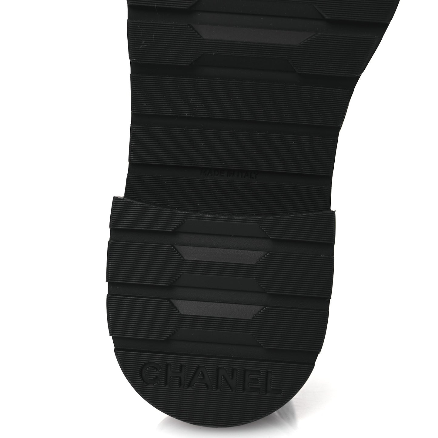 Shiny Calfskin Quilted Lace Up Combat Boots 36 Black