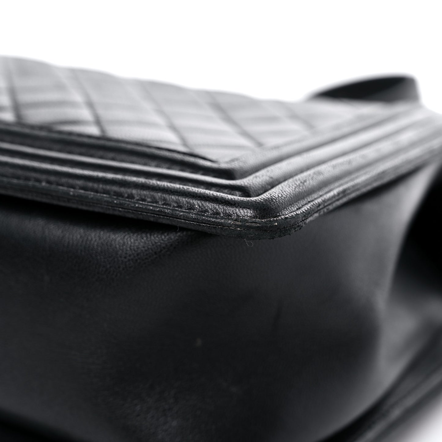 Lambskin Quilted New Medium Boy Flap Black