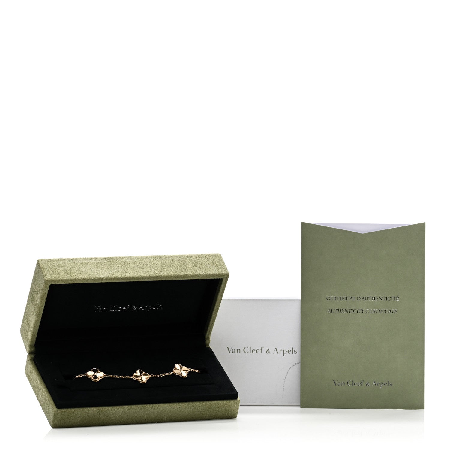 Van Cleef & Arpels 18K Yellow Gold 5 Motifs Guilloche Vintage Alhambra Bracelet 5 of 5