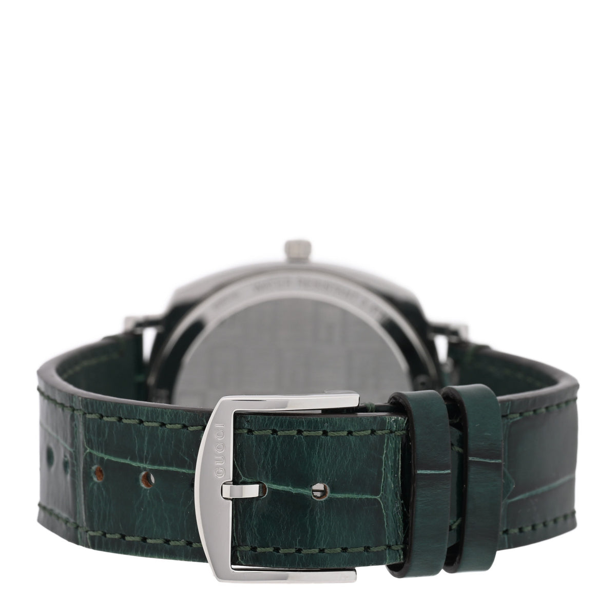 Gucci Stainless Steel Alligator 38mm Grip Quartz Watch Green 3 of 5