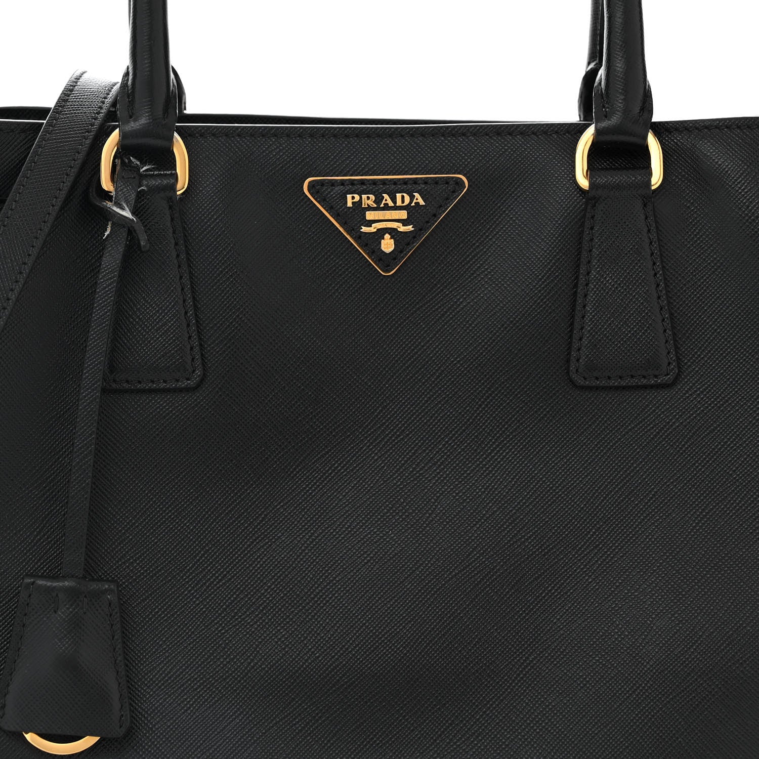 Prada Saffiano Lux Medium Tote Black 9 of 13