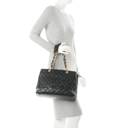 Chanel Caviar Quilted Grand Shopping Tote GST Black 2 of 8