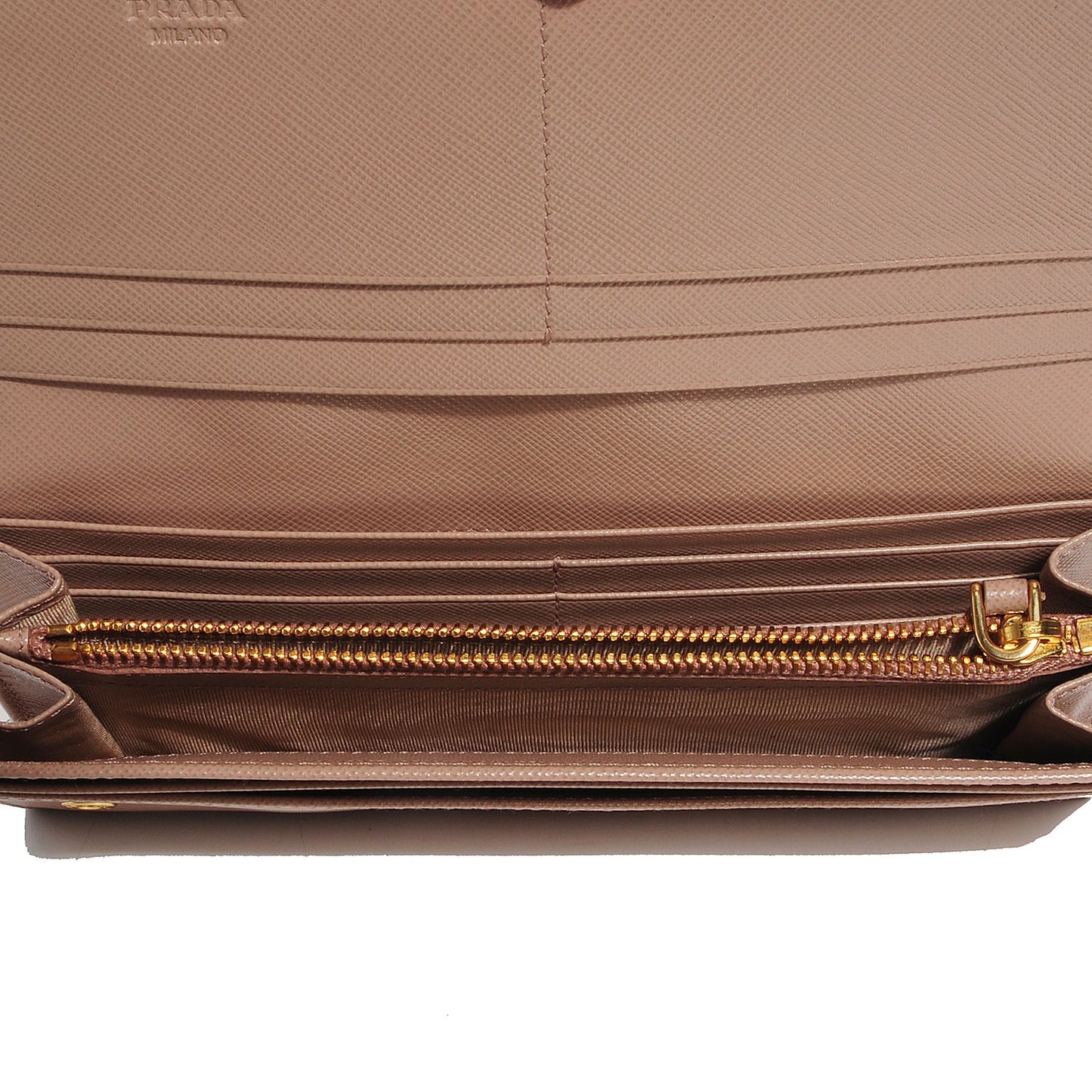 Saffiano Metal Continental Flap Wallet Cammeo