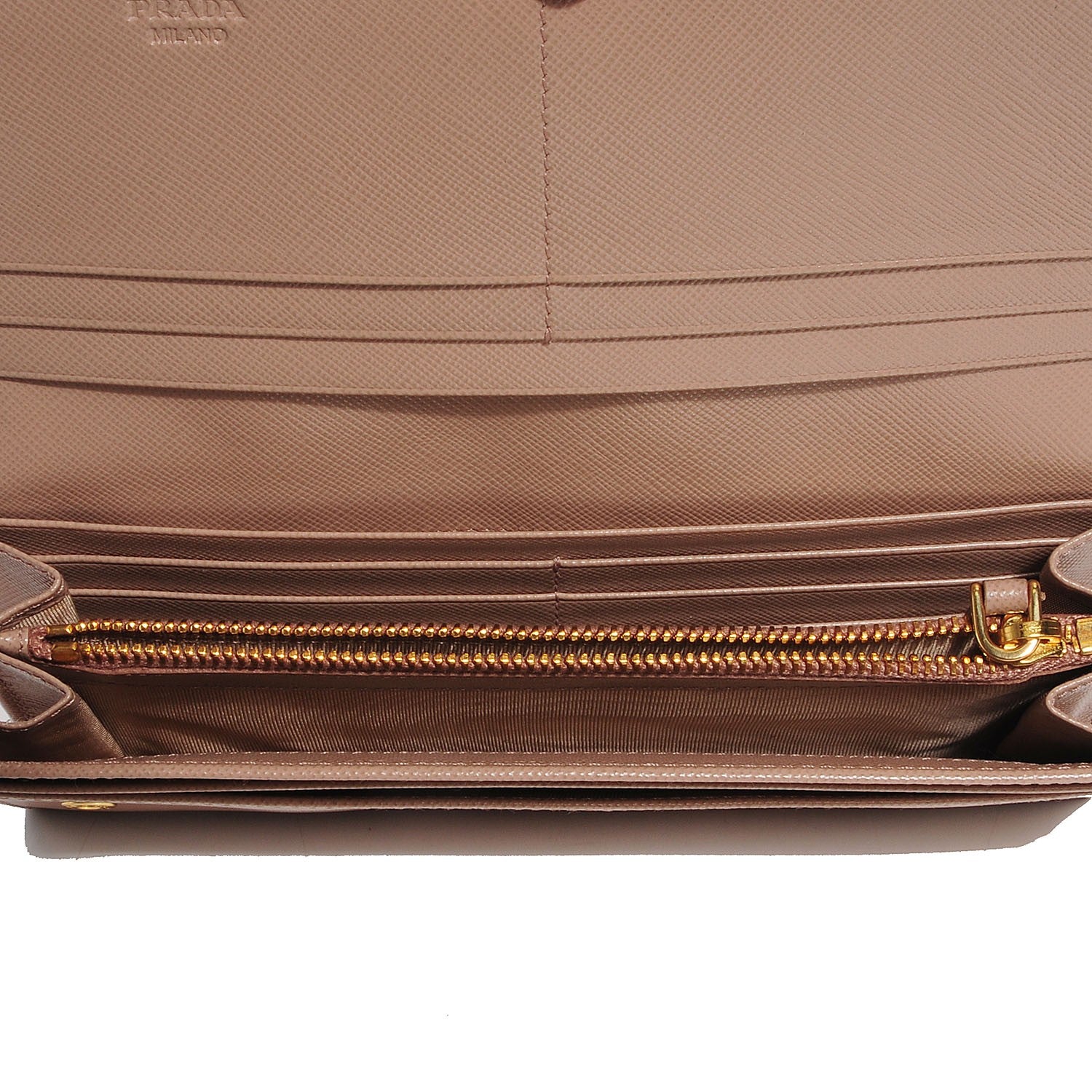 Prada Saffiano Metal Continental Flap Wallet Cammeo 6 of 9