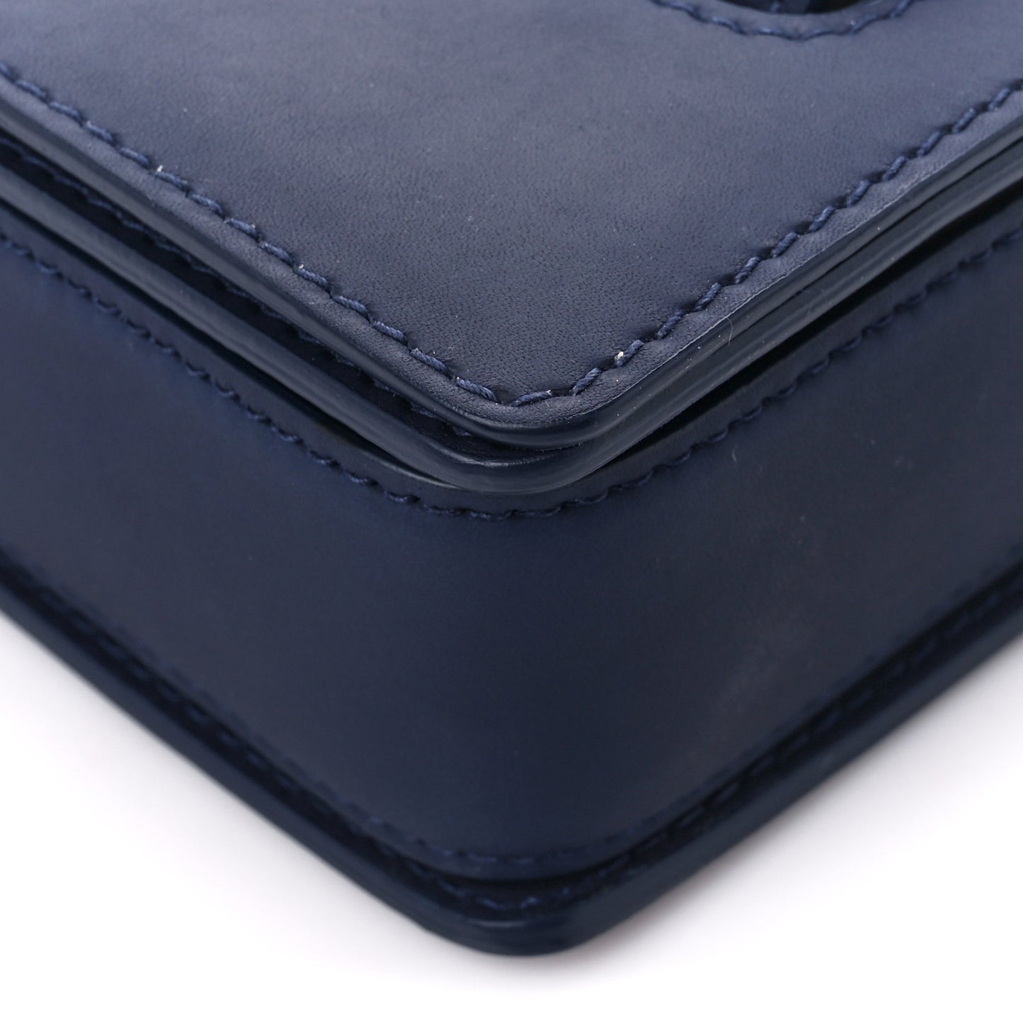 Smooth Calfskin Monochrome Dio(r)evolution Flap Bag Dark Blue