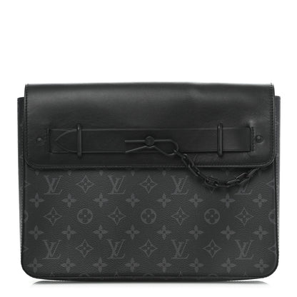 Louis Vuitton Monogram Eclipse Pochette Steamer 1 of 12