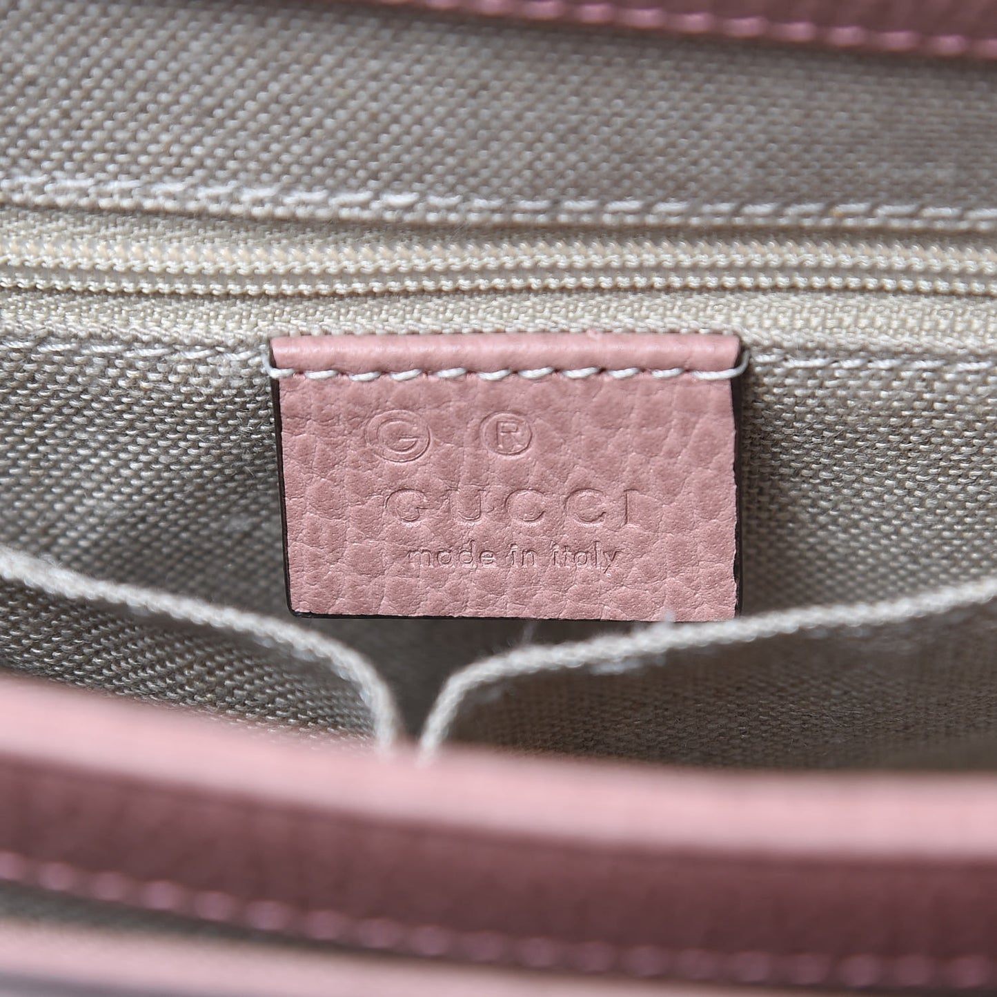 Dollar Calfskin Interlocking G Top Handle Shoulder Bag Soft Pink