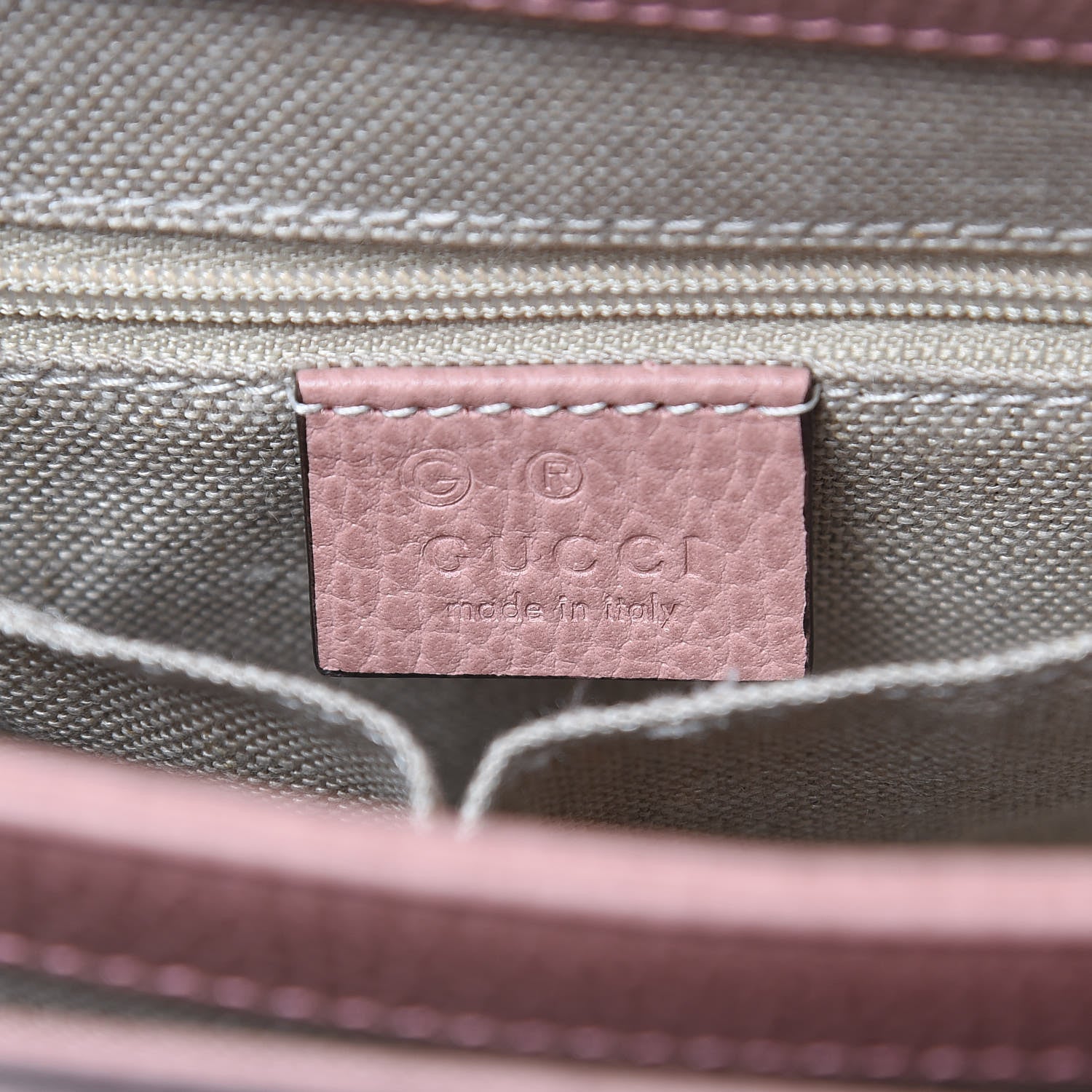 Gucci Dollar Calfskin Interlocking G Top Handle Shoulder Bag Soft Pink 6 of 9