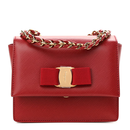 Salvatore Ferragamo Printed Calfskin Ginny Crossbody Bag Rosso 1 of 11