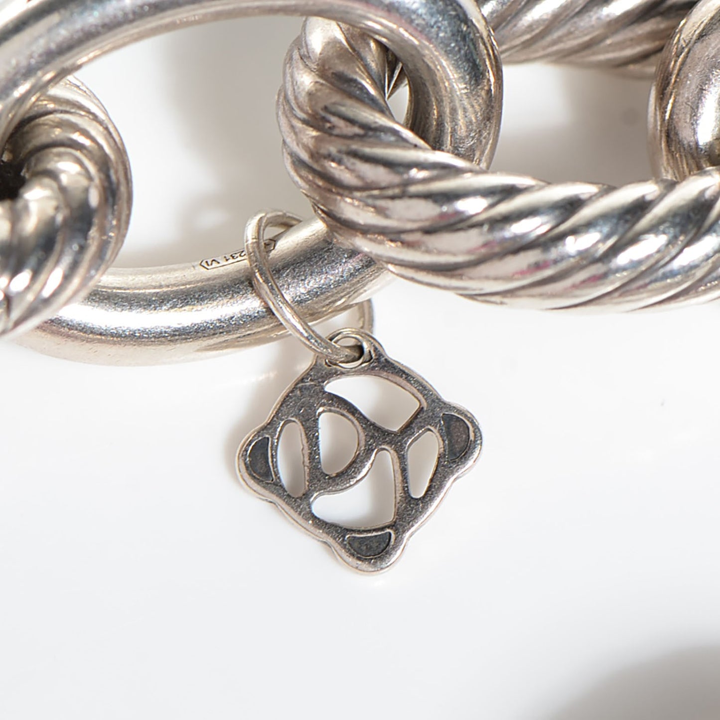Sterling Silver 17mm Extra Large Oval Link Bracelet