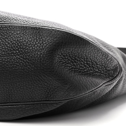 Gucci Pebbled Calfskin Large Ride Shoulder Bag Black 10 of 10