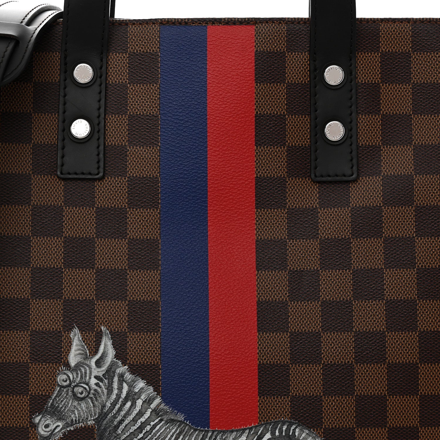 Louis Vuitton Savane Damier Ebene Zebra Atlas Tote 7 of 9