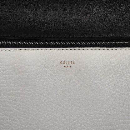 Celine Supple Calfskin Medium Bi-Color Edge Shoulder Bag Cream 6 of 10