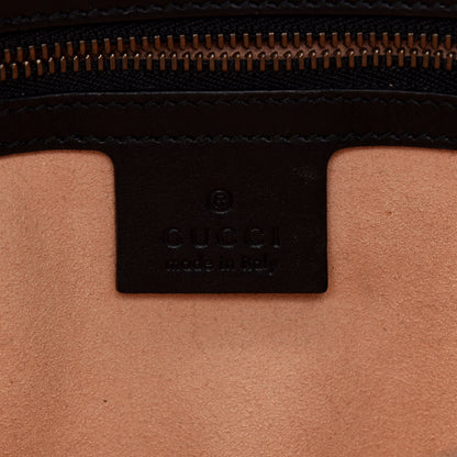 Gucci Calfskin Matelasse Medium GG Marmont Chain Shoulder Bag Black 8 of 17