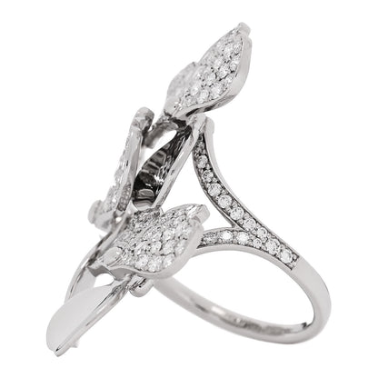 Tiffany Platinum Diamond Paper Flowers Cluster Ring 52 6 3 of 7
