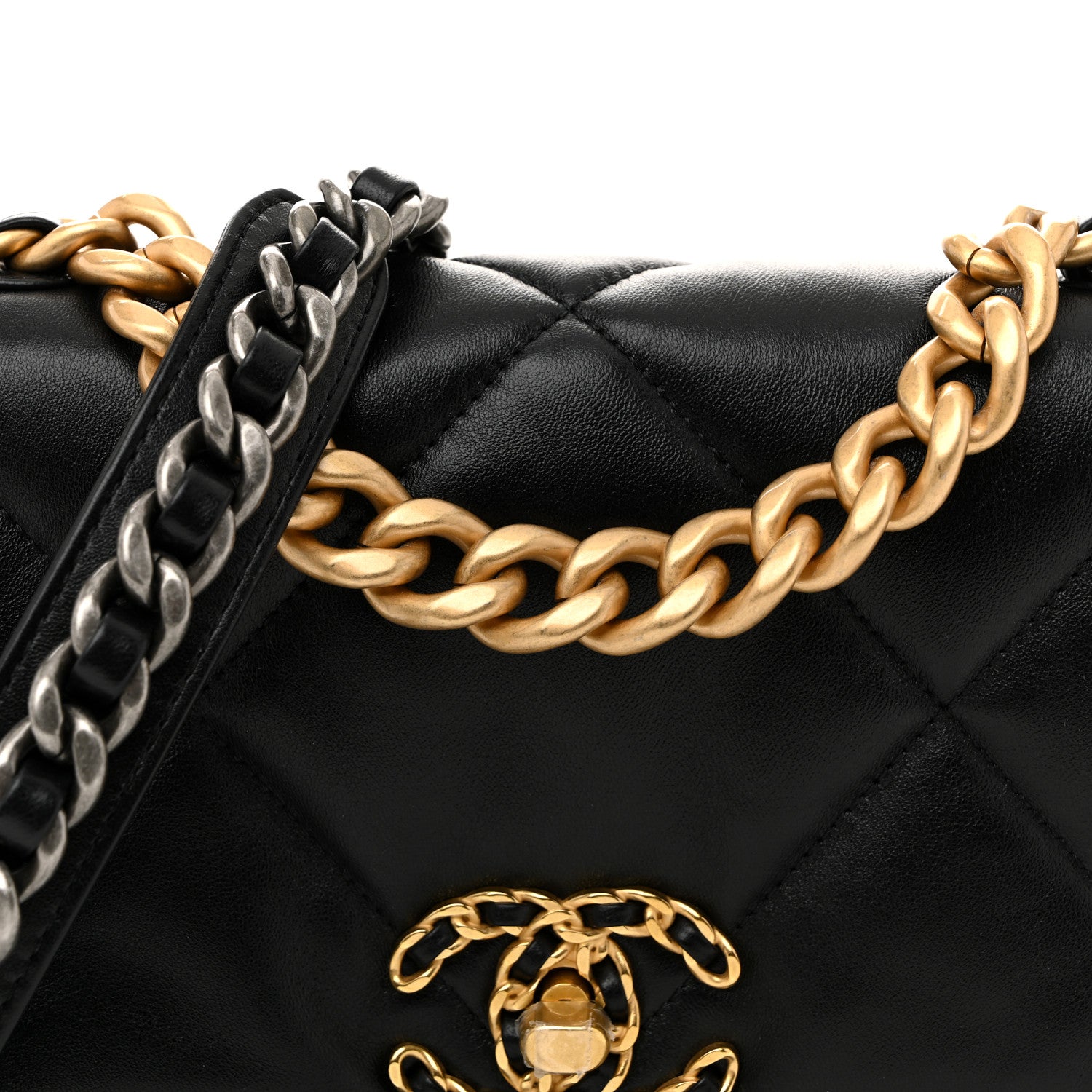 Chanel Lambskin Quilted Medium Chanel 19 Flap Black 8 of 10