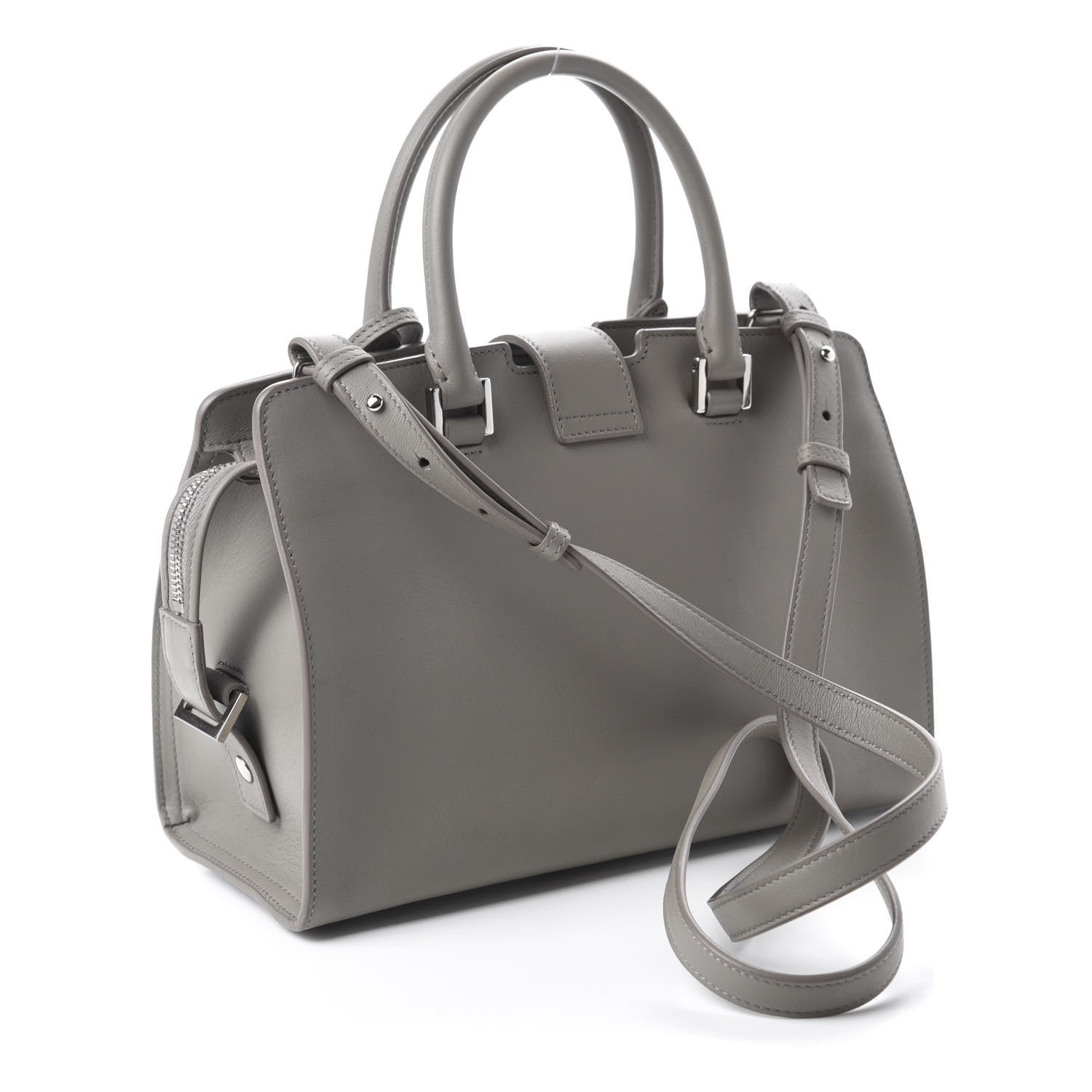 Saint Laurent Calfskin Monogram Baby Cabas Fog 3 of 11