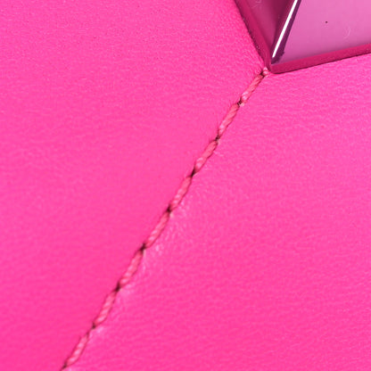 Valentino Garavani Nappa Lacquer Monochrome Small Roman Stud Shoulder Bag Pink PP 10 of 12