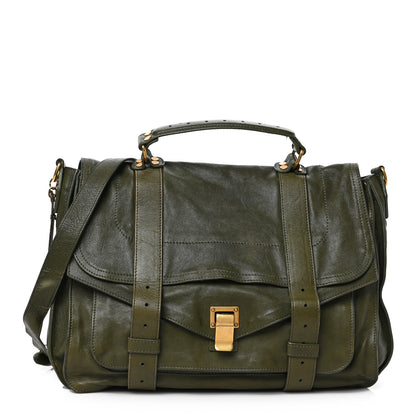 Proenza Schouler Lambskin Medium PS1 Satchel Military 1 of 8