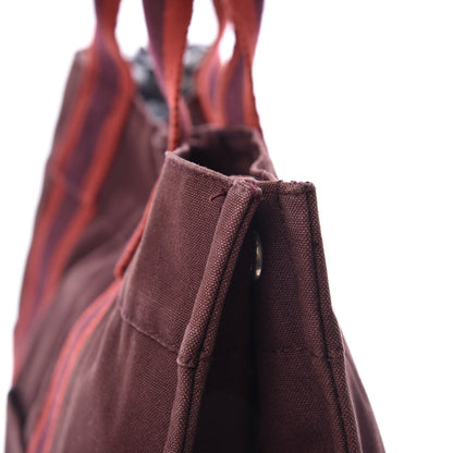 Hermes Canvas Fourre Tout MM Burgundy 18 of 20