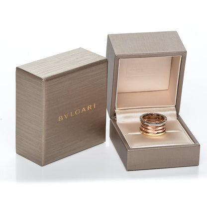 Bulgari 18K Rose White Yellow Gold B.Zero1 Four-Band Ring 55 7.25 7 of 7