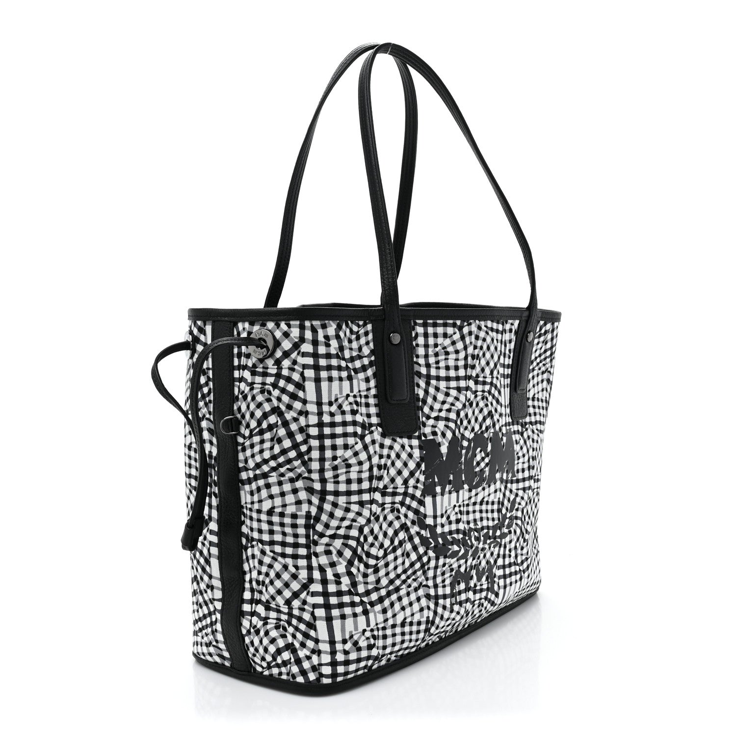 MCM Visetos Medium Liz Reversible Shopper Tote Black 6 of 16