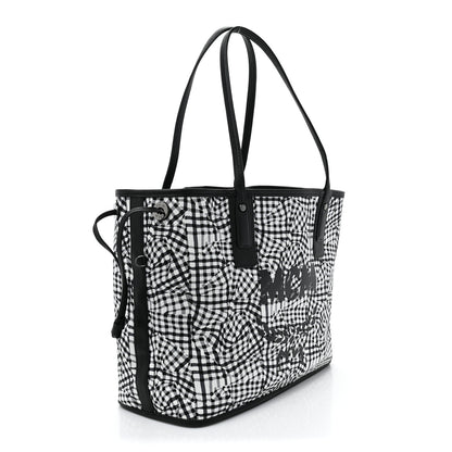 MCM Visetos Medium Liz Reversible Shopper Tote Black 6 of 16
