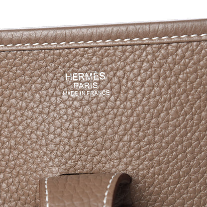 Hermes Taurillon Clemence Evelyne III GM Etoupe 6 of 10