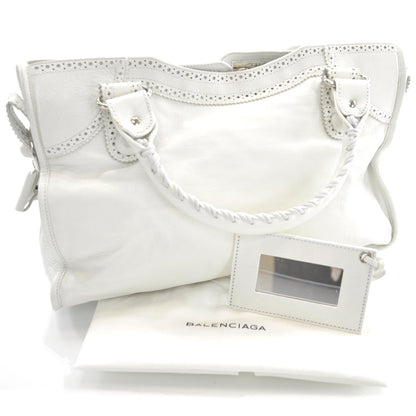 Balenciaga Agneau Giant Brogues Hardware City White 3 of 9