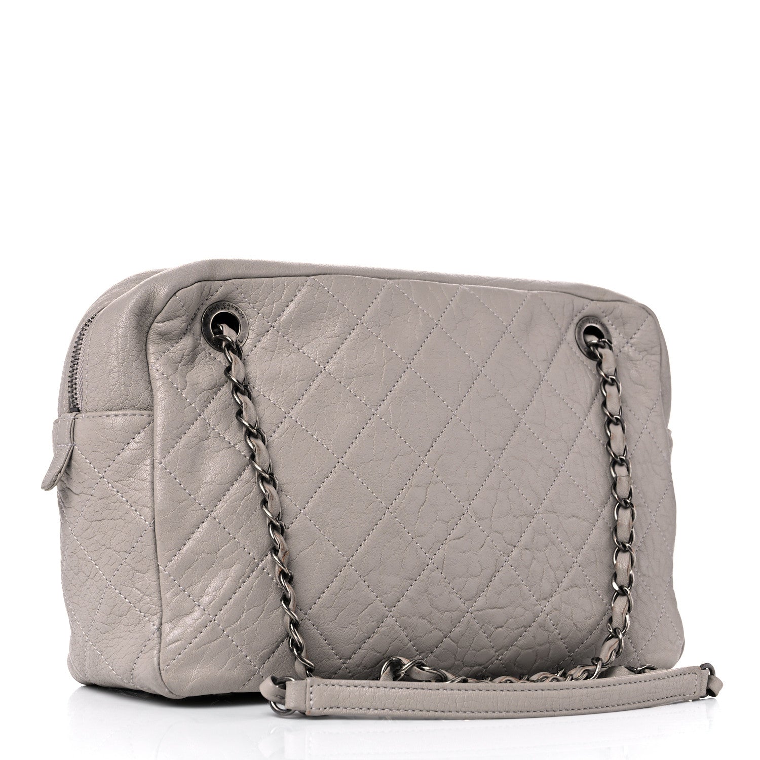 Chanel Washed Lambskin Quilted CC Travel Flap Grey 3 of 13