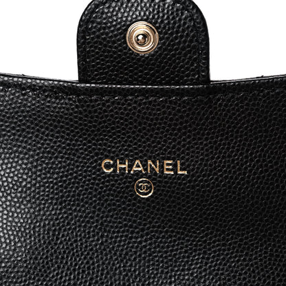 Chanel Caviar Quilted Medium Gusset Flap Wallet Black 6 of 11