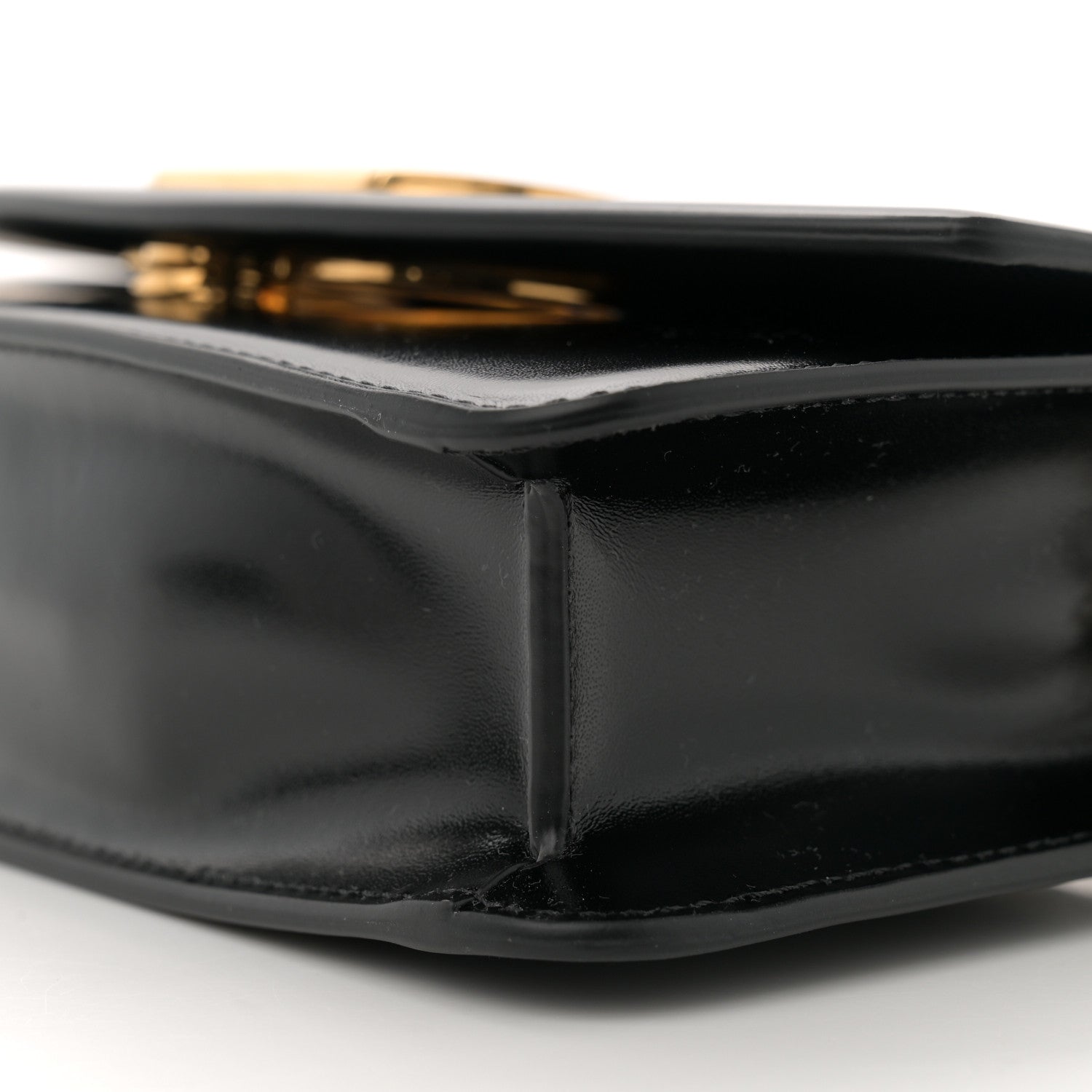 Valentino Garavani Shiny Calfskin Vlogo Small Shoulder Bag Black 9 of 9