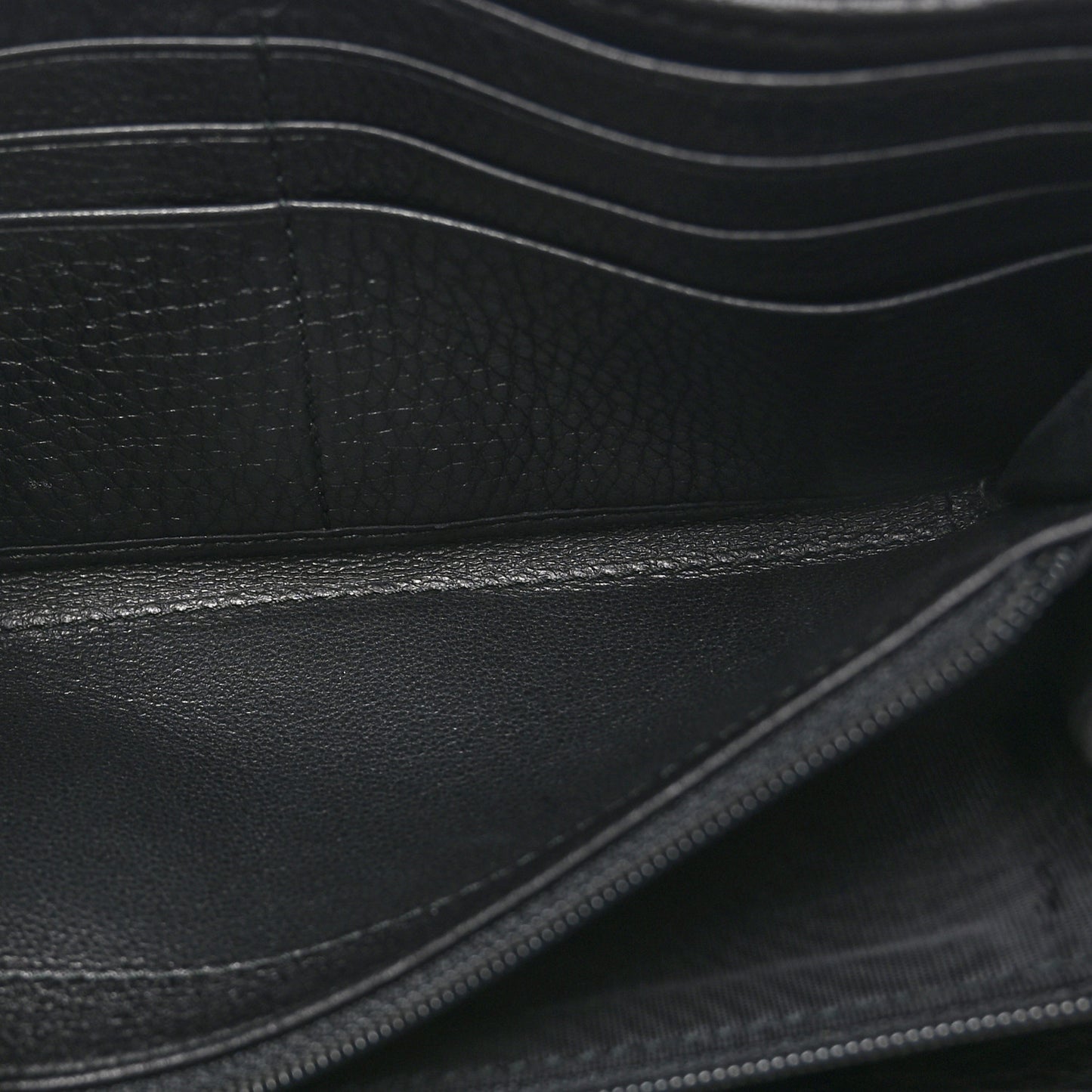 Pebbled Calfskin Large Soho Continental Wallet Black