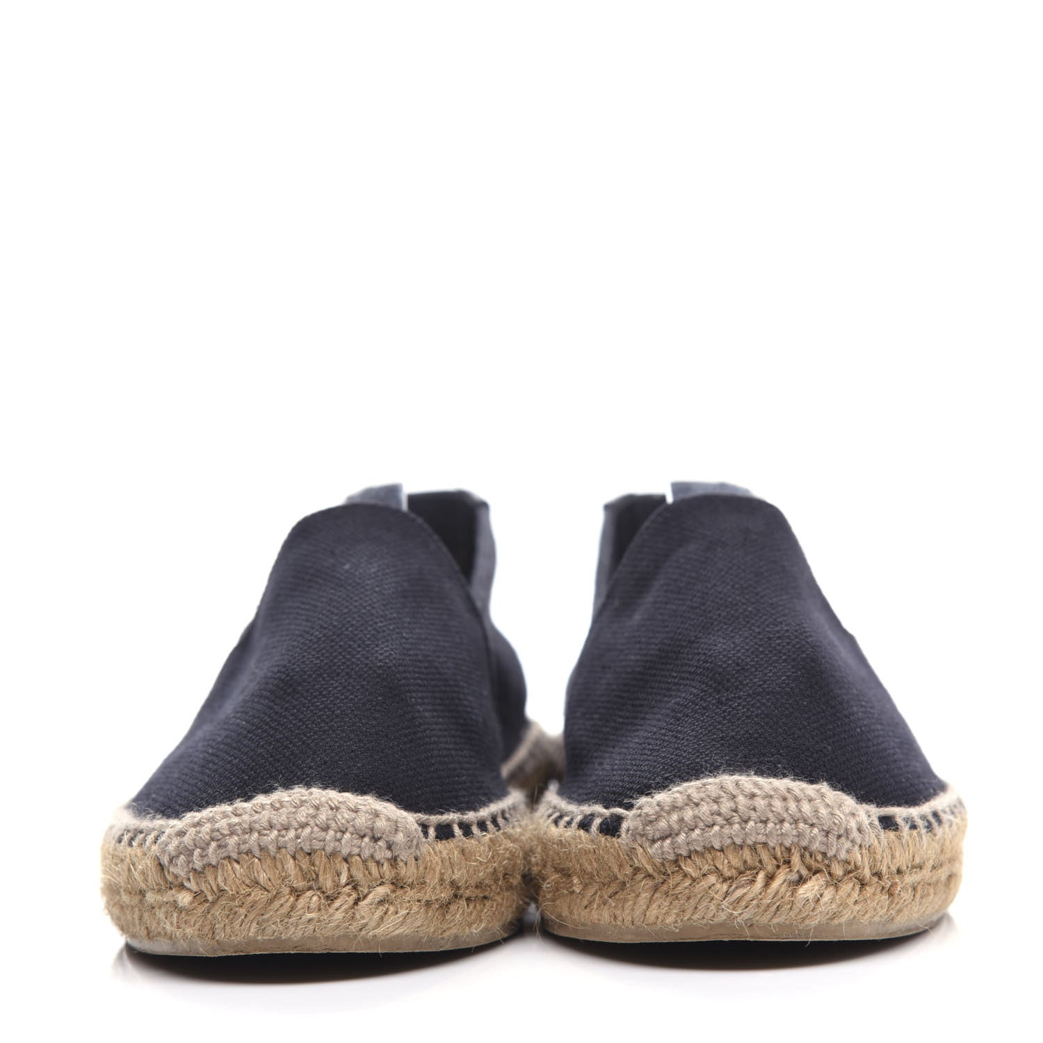 Saint Laurent Canvas Nappa Elba Light Logo Embroidered Espadrilles 37.5 Black 2 of 8