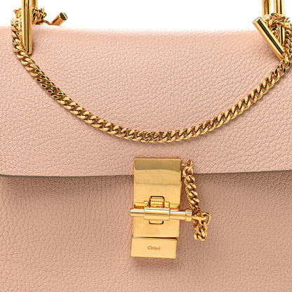Chloe Grained Lambskin Drew Shoulder Bag Cement Pink 7 of 10