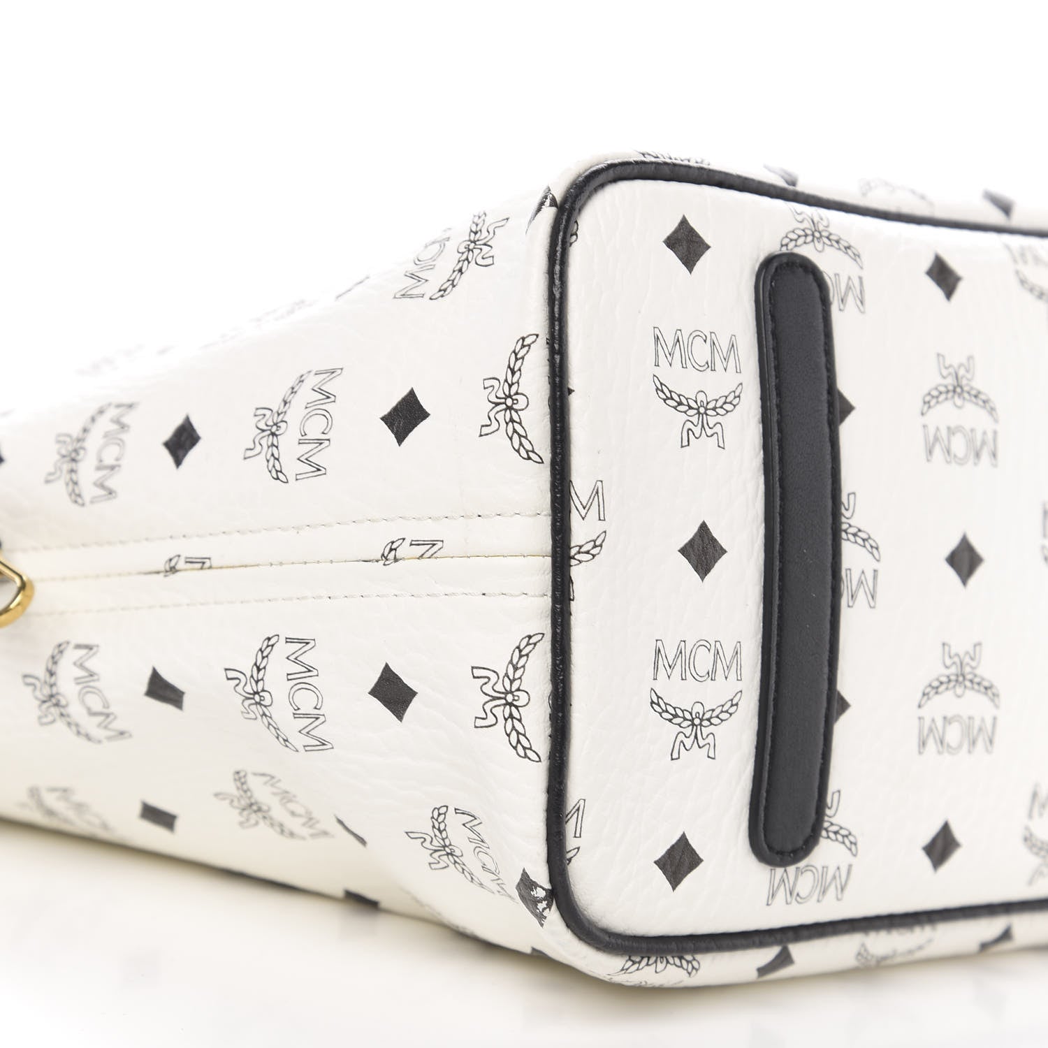 MCM Visetos Medium Project Reversible Shopper Tote White 8 of 14