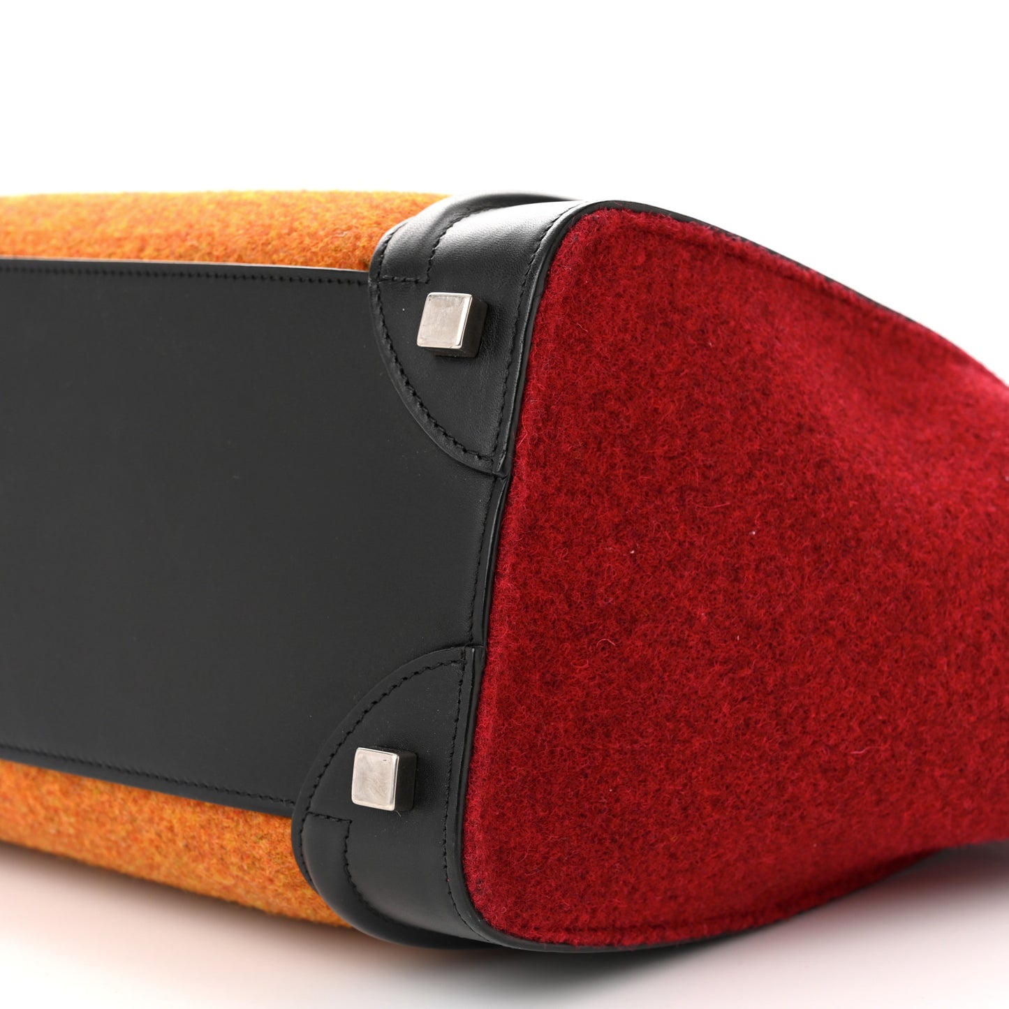 Felt Smooth Calfskin Micro Tri-Color Luggage Orange