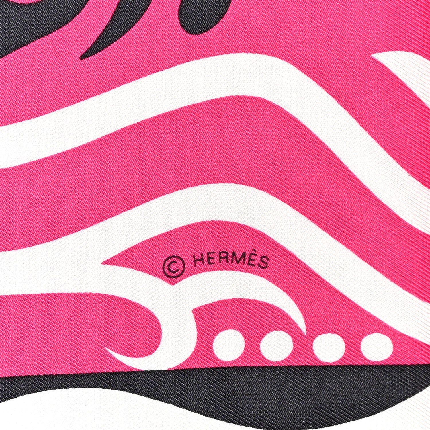 Hermes Silk Le Regard de L'Arctique Scarf 90 Fuchsia Bleu Jean 5 of 6