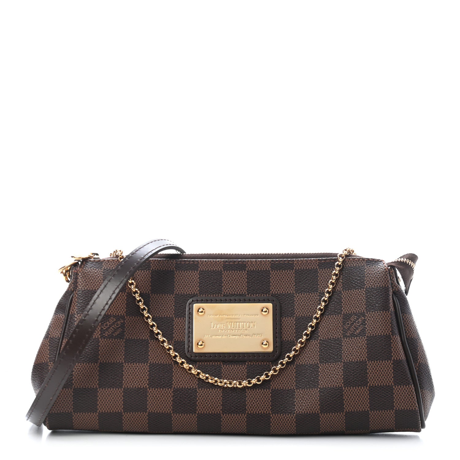 Louis Vuitton Damier Ebene Eva Clutch 2 of 17
