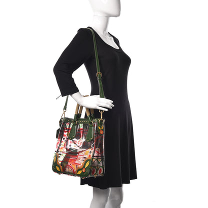 Prada Plexiglass Printed Shopping Tote Larice 3 of 10