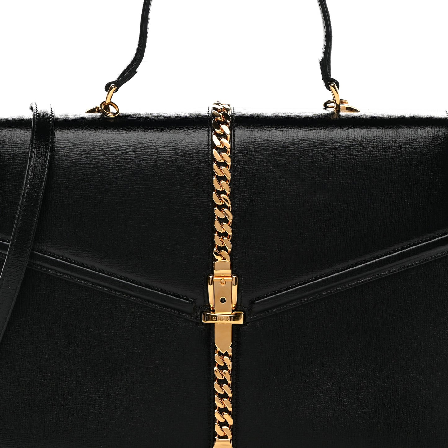 Azalea Calfskin Medium Sylvie 1969 Top Handle Bag Black