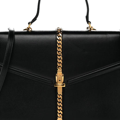 Gucci Azalea Calfskin Medium Sylvie 1969 Top Handle Bag Black 8 of 18