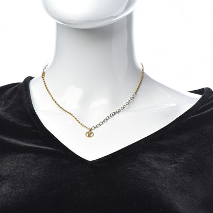 Louis Vuitton Logomania Necklace Silver Gold 2 of 5