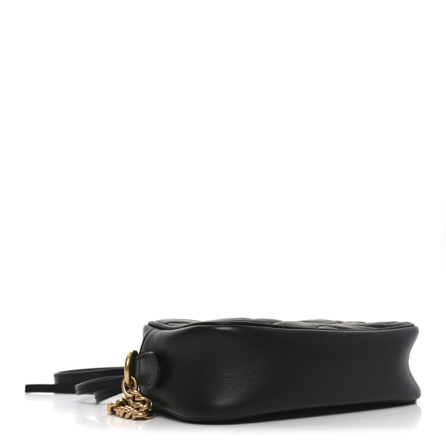 Calfskin Matelasse Mini GG Marmont Chain Shoulder Bag Black
