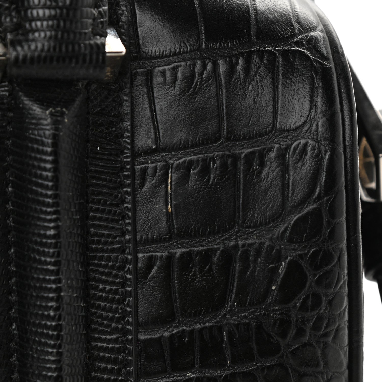 Givenchy Calfskin Crocodile Embossed Mini Lucrezia Black 7 of 11