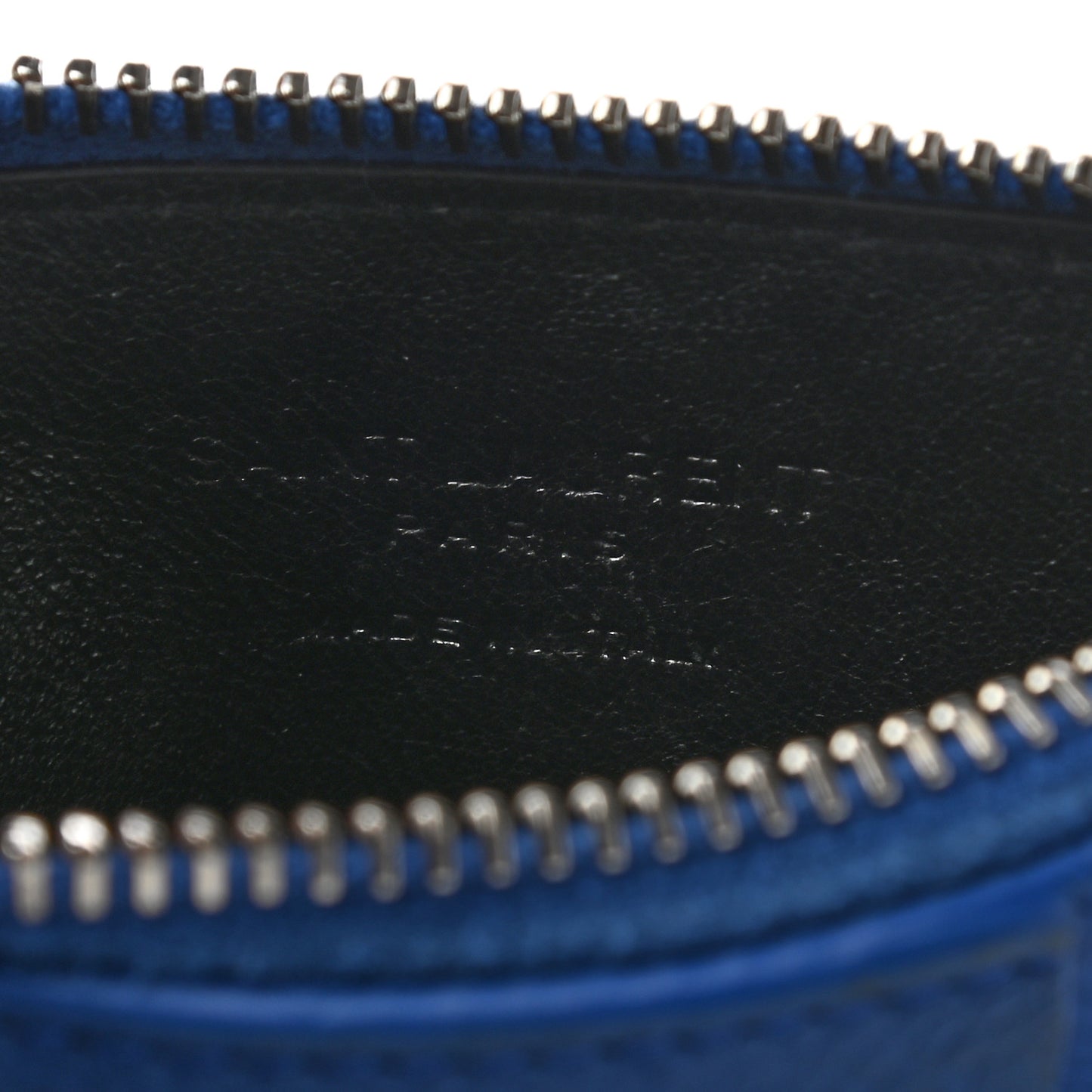 Grained Calfskin 5 Fragments Zip Pouch Card Holder Deep Marjorelle