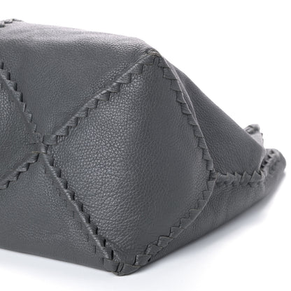 Bottega Veneta Washed Cervo Deerskin Shoulder Bag New Light Grey 7 of 7