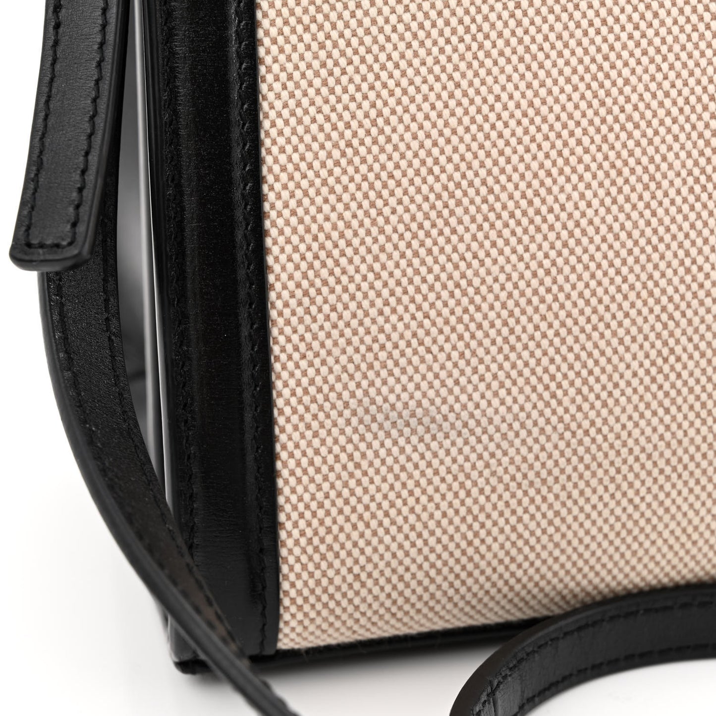 Canvas Calfskin Medium Classic Monogram Cassandra Top Handle Natural Black