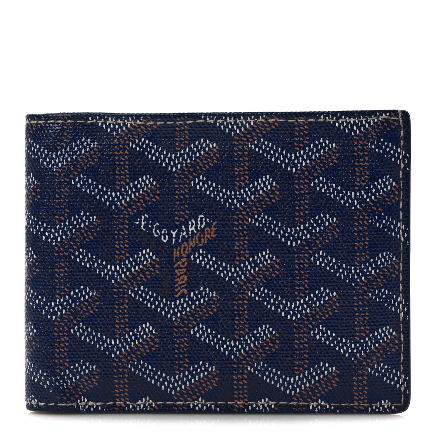 Goyard Goyardine Bi-Fold Victoire PM Wallet Navy 1 of 9