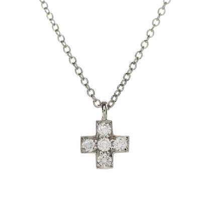 Tiffany Platinum Diamond Cruciform Cross Pendant Necklace 4 of 5